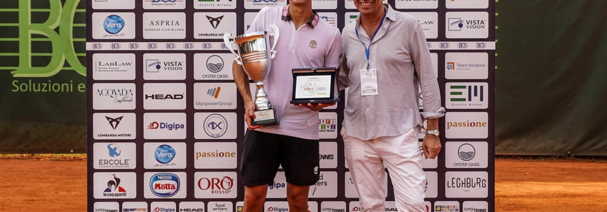 Aspria Tennis Cup 2022 Premiazioni Federico Coria Mario Salmeri