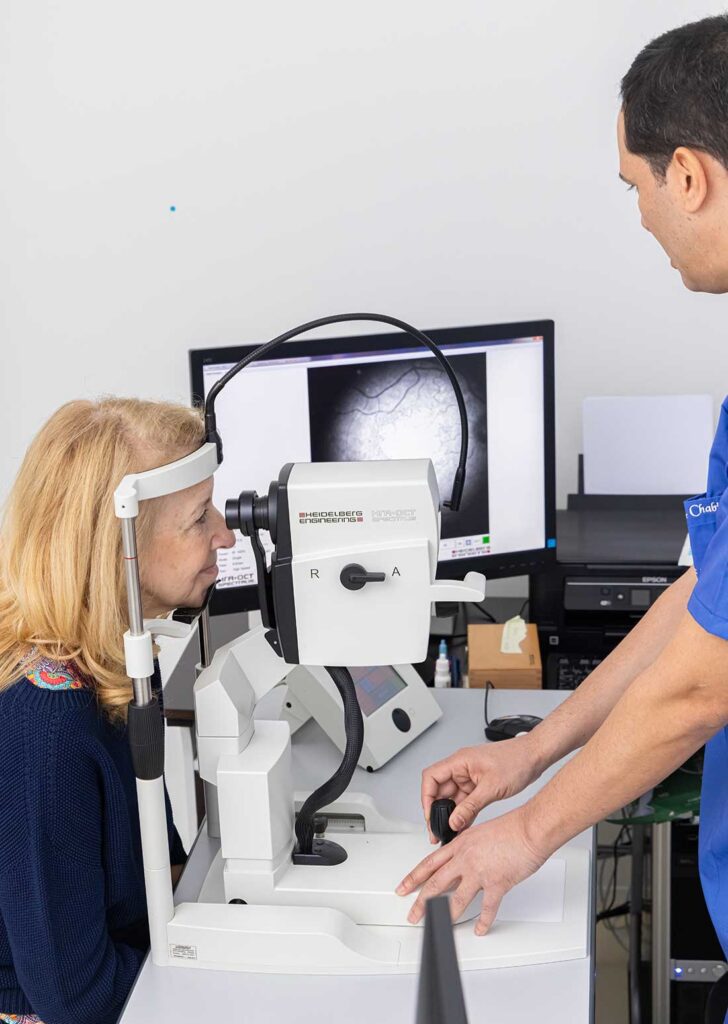 diagnosi di patologia palpebrale con macchinario vista vision