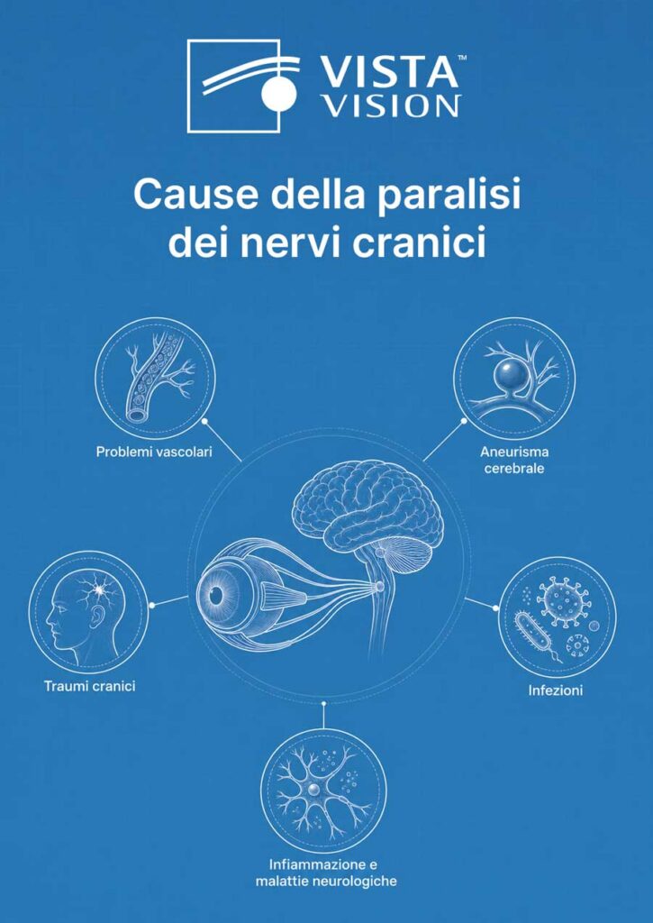 cause paralisi nervi cranici infografica