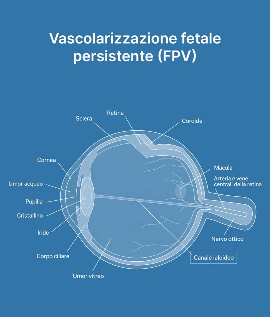 illustrazione che spiega la vascolarizzazione fetale persistente